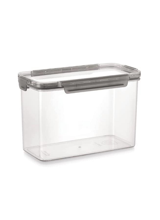HOMIES, Acrylic Airtight stackable Modular Storage canister jar Container for dry fruits, cereals, pulses, pasta, oats etc. with 4 sides lock. 2350 ml,