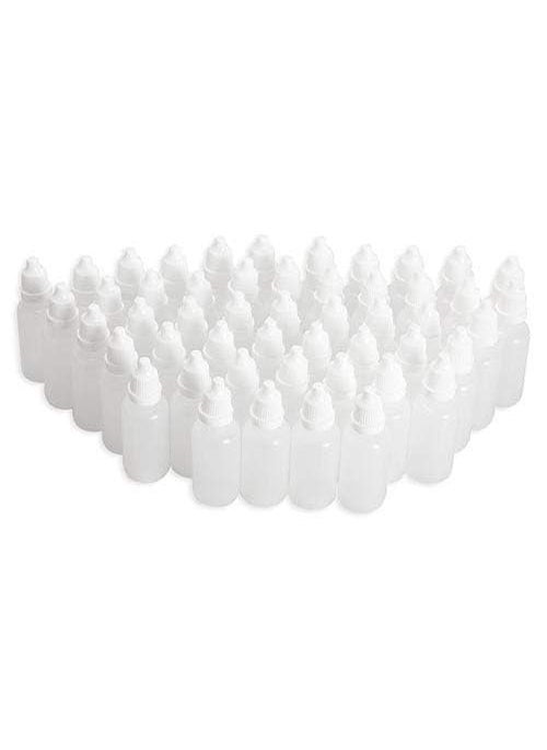 DIY Crafts 20ML, Dropper Bottles, 50 Pcs Clear White Plastic Empty Squeezable Dropper Bottles Eye Li(20ML, Dropper Bottles)