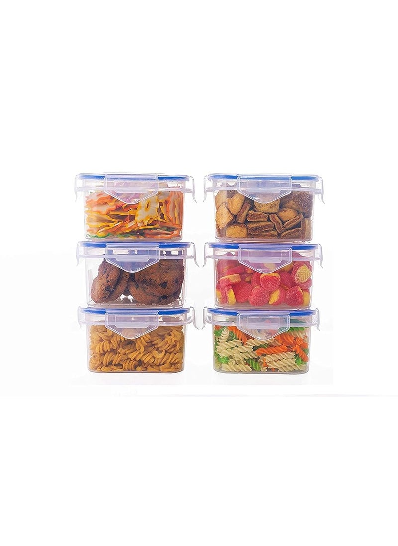 skyzone Airtight Food Storage Containers Plastic Kitchen Storage Jars and Container Set, Kitchen Storage Container, Jar Set for Kitchen, Kitchen Storage Jars, Fridge Storage Containers 6pcs
