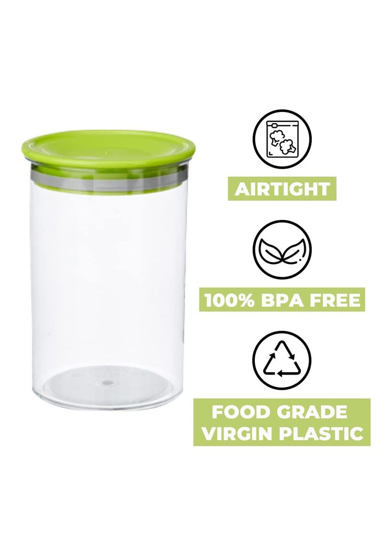 Kuber Industries Airtight Kitchen Container Set | 100% BPA Free, Food Grade Virgin Plastic | Multipurpose, Freezer Safe & Durable | Container for Kitchen Storage Set of 3 | Transparent