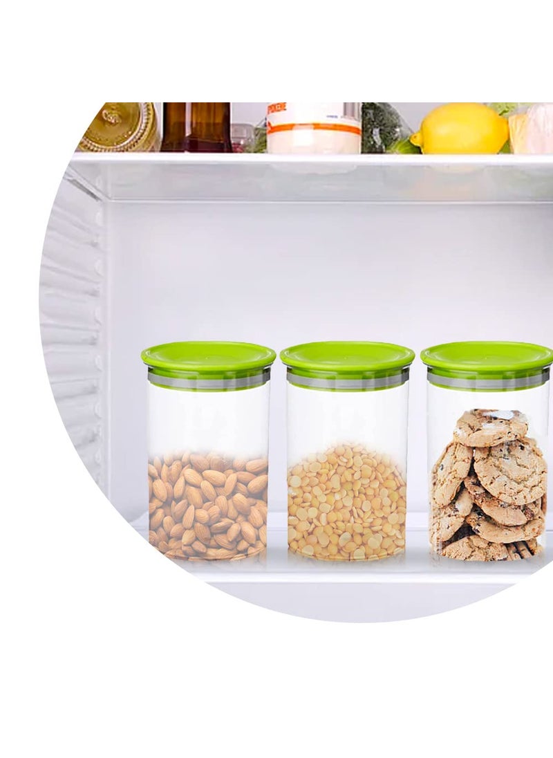 Kuber Industries Airtight Kitchen Container Set | 100% BPA Free, Food Grade Virgin Plastic | Multipurpose, Freezer Safe & Durable | Container for Kitchen Storage Set of 3 | Transparent