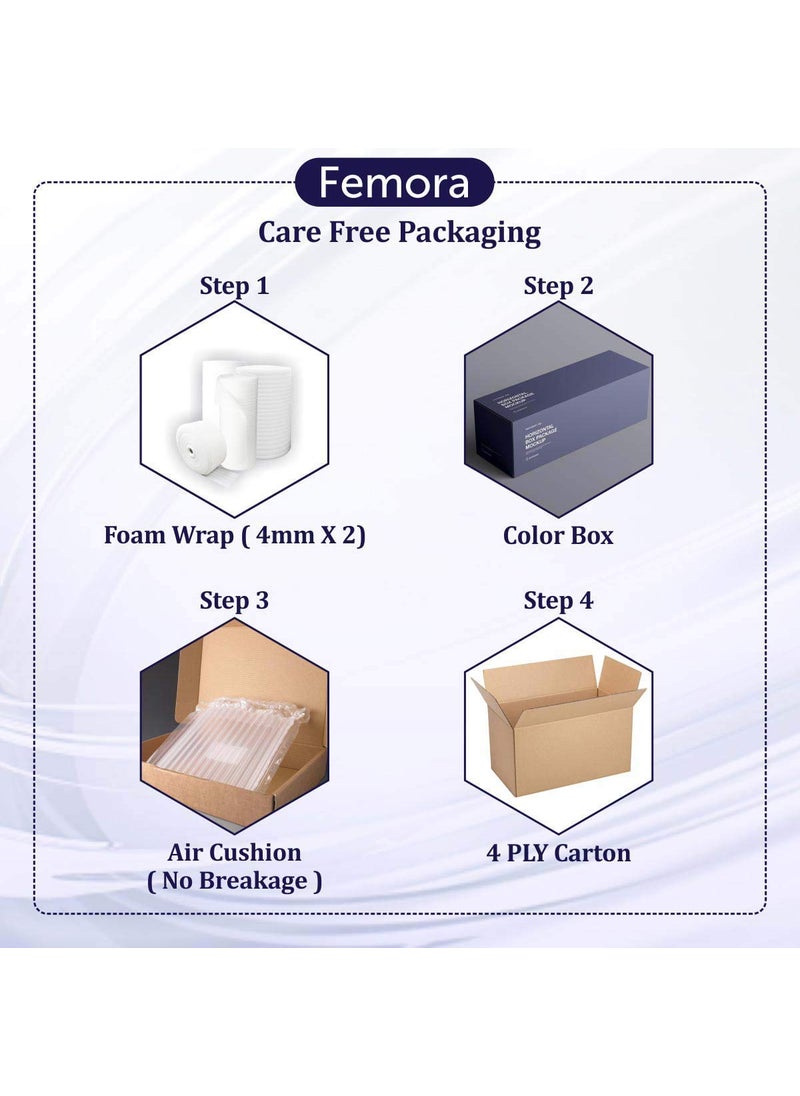 Femora Borosilicate Glass Containers for Kitchen | 1 Year Warranty | Container Boxes for Storage, Storage Box for Kitchen with Air Vent Lid, Microwave Safe Utensils, Round (Set of 2-380 Each)