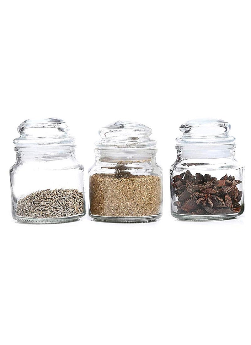 Pure Source India Glass Container Set - 60 ml, 12 Pieces, Transparent
