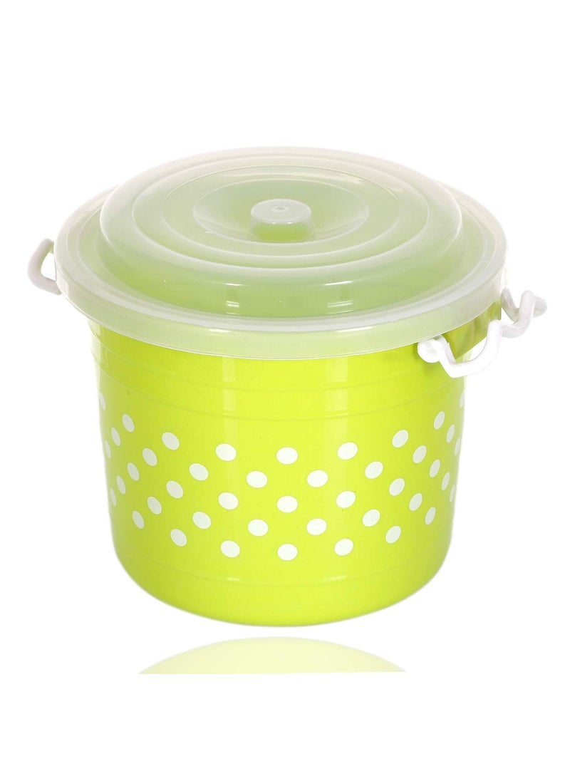 Kuber Industries Airtight Plastic Food Storage Containers|Plastic Container for Kitchen|6 Liters, 3 Pieces (Green)