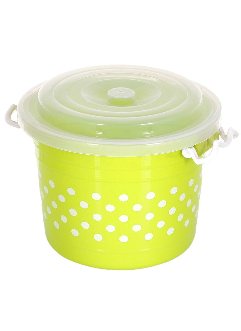 Kuber Industries Airtight Plastic Food Storage Containers|Plastic Container for Kitchen|6 Liters, 3 Pieces (Green)