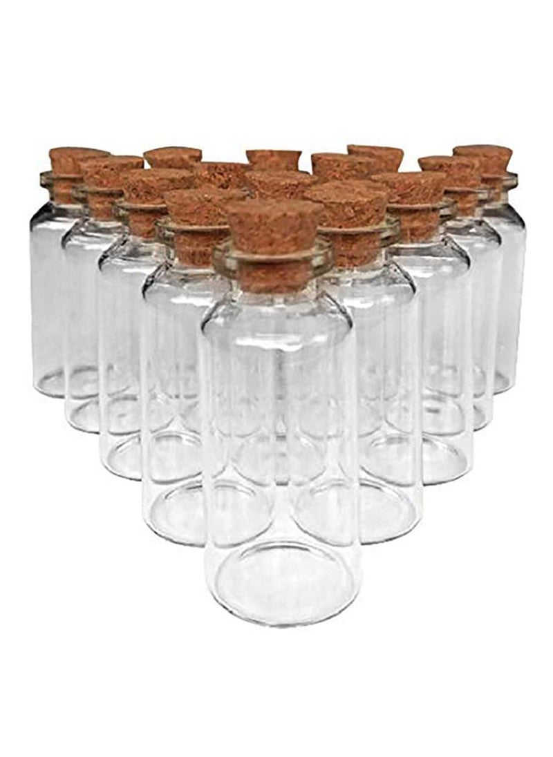 DIY Crafts Pack of 10 Pcs, Cork Stoppers Glass Bottles, 20ml Cork Stoppers Glass Bottles, Decoration Mini Glass Bottles Favors, Min (Pack of 10 Pcs, Cork Stoppers Glass Bottles)