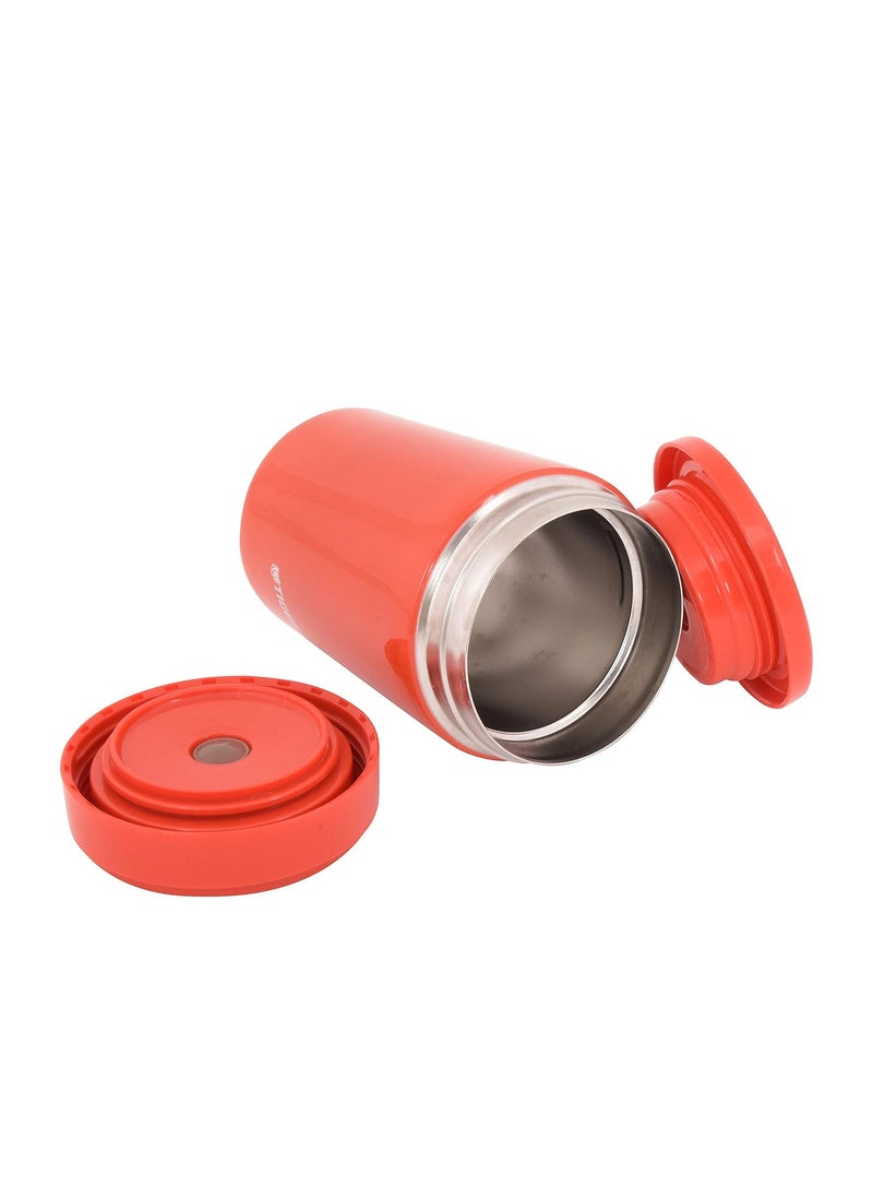 Tiger Stainless Steel Food Jar,Vacuum Insulated Double Wall,Chili Red, 380 ml, MCL-B038