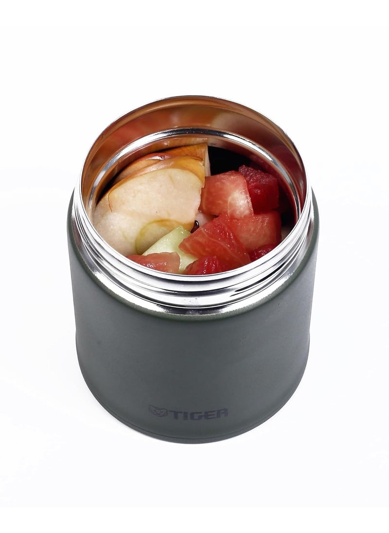 Tiger Stainless Steel Food Jar, Vacuum Insulated Double Wall, Certified Antibacterial Lid,Moss Forest, 500 ml, MCJ-K050
