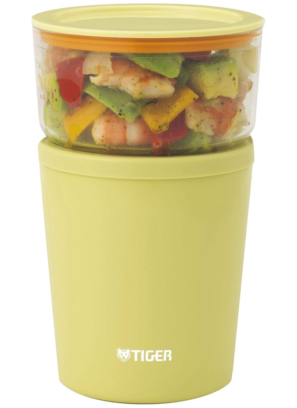Tiger Stainless Steel Food Jar, Vacuum Insulated Double Wall, Yellow, 320 ml, LCC-A030