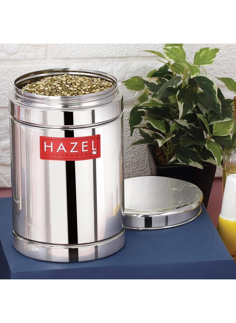 HAZEL Stainless Steel Container Set | 800 ml Steel Container for Kitchen Storage Set | Air Tight Containers for Kitchen Storage | Ideal for Storing Rice, Cereal, Pulse, Snacks, Set of 12