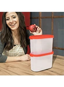 Tupperware Plastic Smart Saver Oval Container 1.1Litre (4)