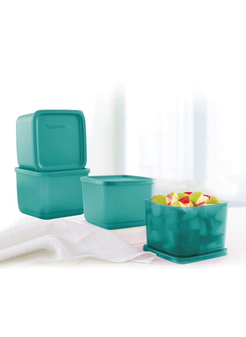 Tupperware 11156461 Plastic Container With Lid - 1000ml, 4 Pc, Green