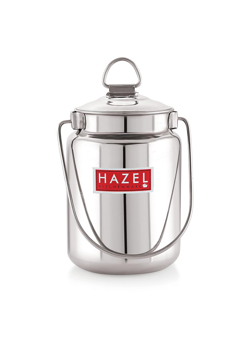 HAZEL Stainless Steel Plain Barani, 3 LTR, Silver