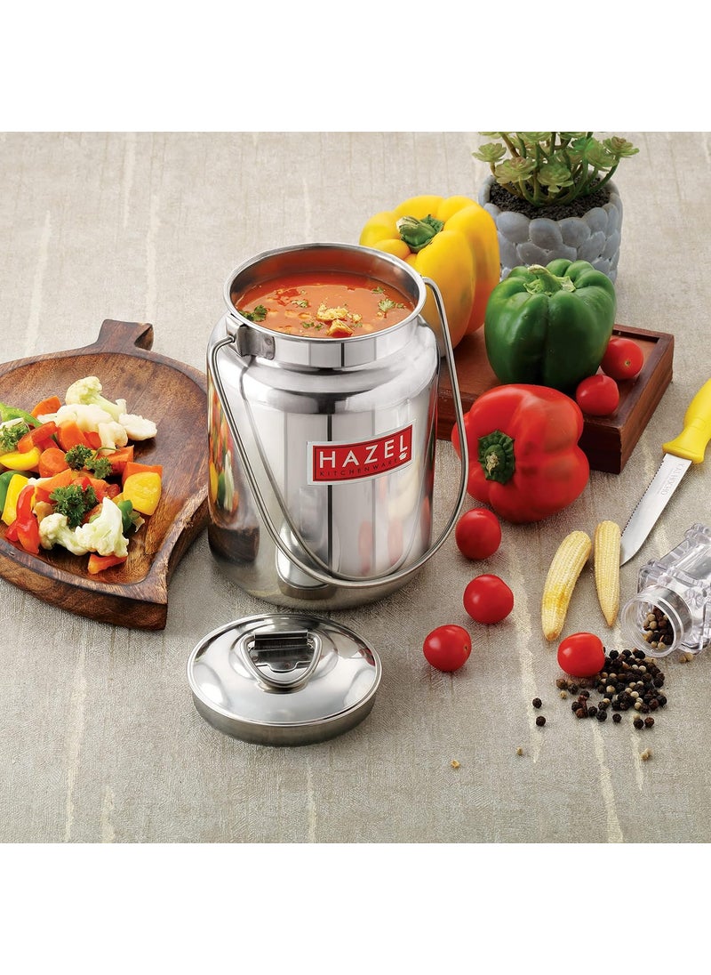 HAZEL Stainless Steel Plain Barani, 3 LTR, Silver