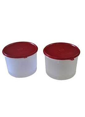 Tupperware Plastic Container - 2.5 L, 2 Pieces, Red