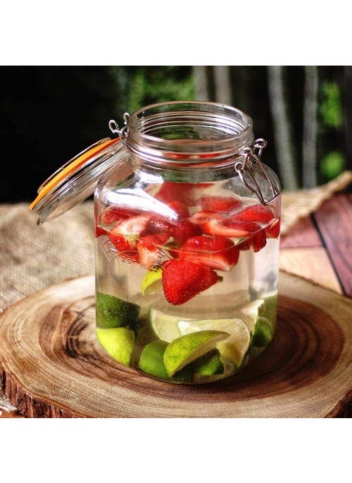 Kilner Square Clip Top Jar 2ltr | Kilner Preservation Jar, Kilner Storage Jar, Kilner Jam Jar with Cliptop Lid
