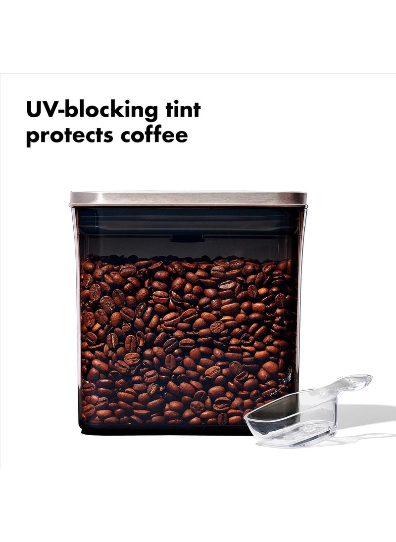 OXO Steel Coffee POP Container with Scoop-Ã‚ 1.7 Qt for coffee, tea and more / Grey