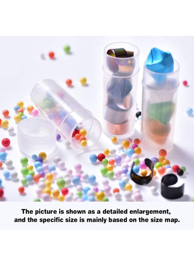 DIY Crafts 5 ml Plastic Sample Bottles Mini Clear Storage Case with Lid for Accessories Parts Small Items DIY Works (Clear/Transparent) + Mini Funnel (720 Botles + Funnel, Clear/Transparent)