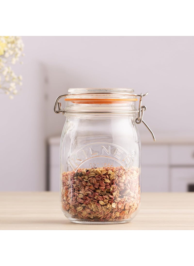 Kilner Round Clip Top Jar, 1 Litre