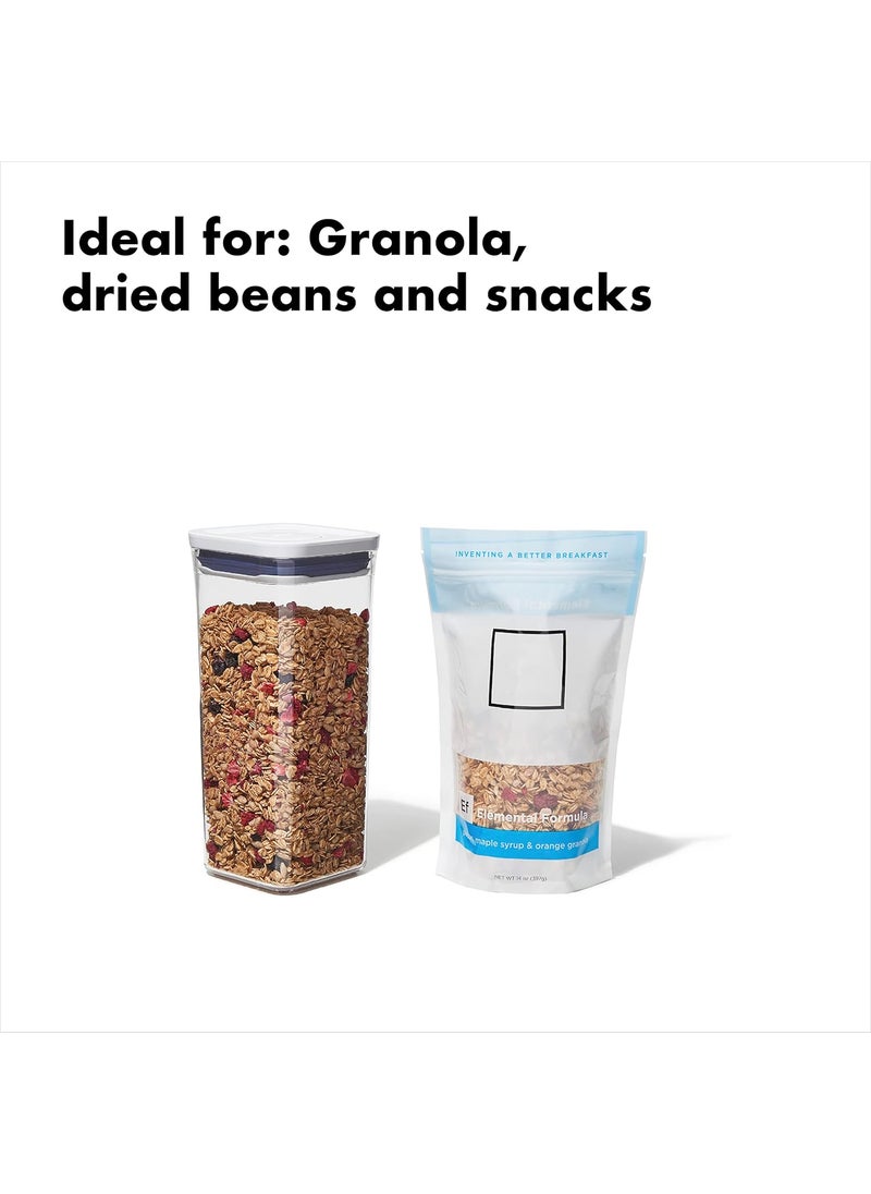 OXO Good Grips POP Container - Airtight Food Storage - Small Square Medium 1.7 Qt Ideal for granola, dried beans and snacks