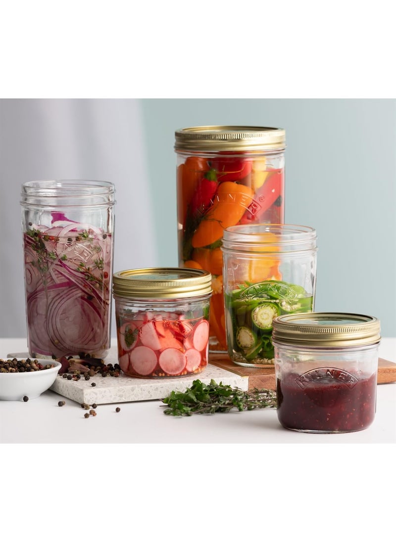 Kilner Wide Mouth Preserve Jar Set of 3 x 0.5L (500ml) Glass Storage Jar with Vacuum Seal Lid Ideal for Preserving Whole Fruits Vegetables Pickles Jams
