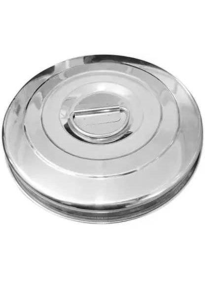 Super HK Stainless Steel Air Tight Atta Tanki/Container/Box/Drum/Pawali/Kothi with Lid (8 Litre)