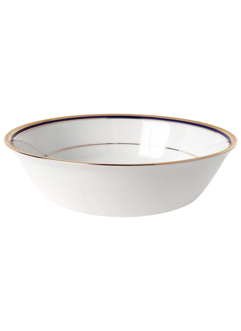 Noritake Japan - Porcelain Premium Dinner Set of 21 pcs, Service for 6 - Luxury Gold Tableware Dining and Kitchen Set - NORITAKE TOORAK BLUE-21 Pcs Dinner Set