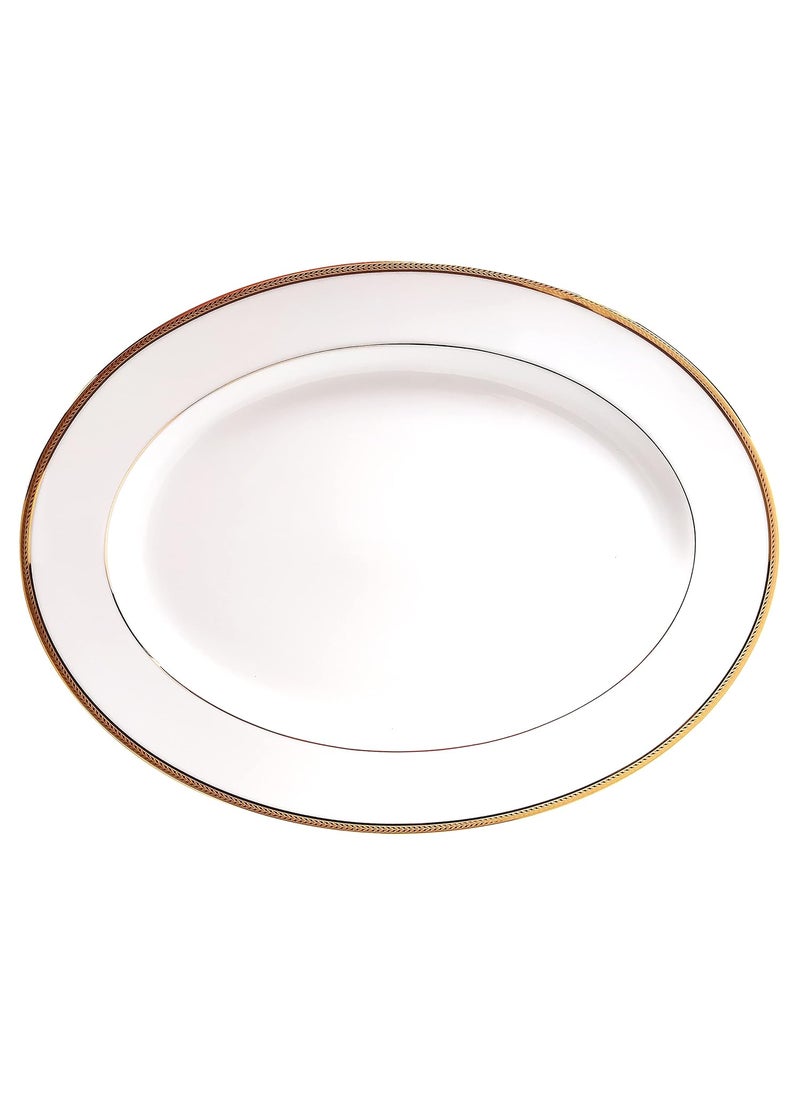 Noritake Japan - Porcelain Premium Standard Dinner Set, Service for 6 - Luxury Gold Tableware Dining and Kitchen Set - TOORAK Gold (Multicolor) - 21 Pieces