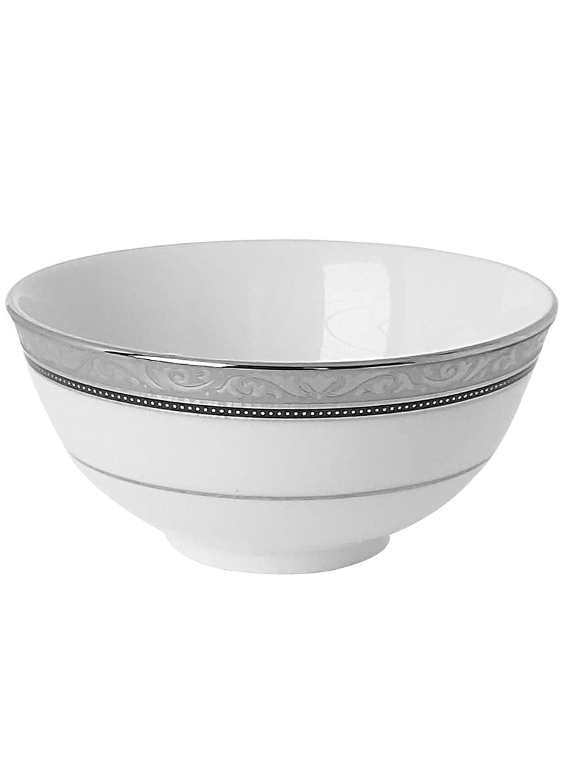 Noritake Japan - Porcelain Premium Dinner Set of 21 pcs, Service for 6 - Luxury Gold Tableware Dining and Kitchen Set - NORITAKE Regent Platinum -21 Pcs Dinner Set
