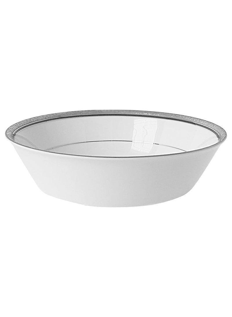 Noritake Japan - Porcelain Premium Dinner Set of 21 pcs, Service for 6 - Luxury Gold Tableware Dining and Kitchen Set - NORITAKE Regent Platinum -21 Pcs Dinner Set