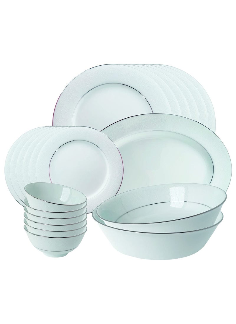 Noritake Japan - Porcelain Premium Dinner Set of 21 pcs, Service for 6 - Luxury Gold Tableware Dining and Kitchen Set - NORITAKE TAHOE-21 Pcs Dinner Set