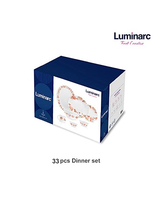 Made in United Arab Emirates(UAE) French Style Design 33pcs Opalware Dinner Set Beeku