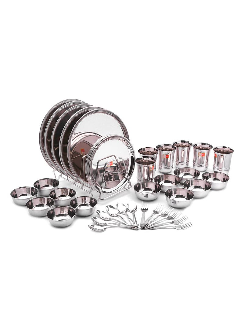 KCL Stainless Steel Dinner Set/Dinnerware/Lunch Set/Plate Set - 42 Pieces