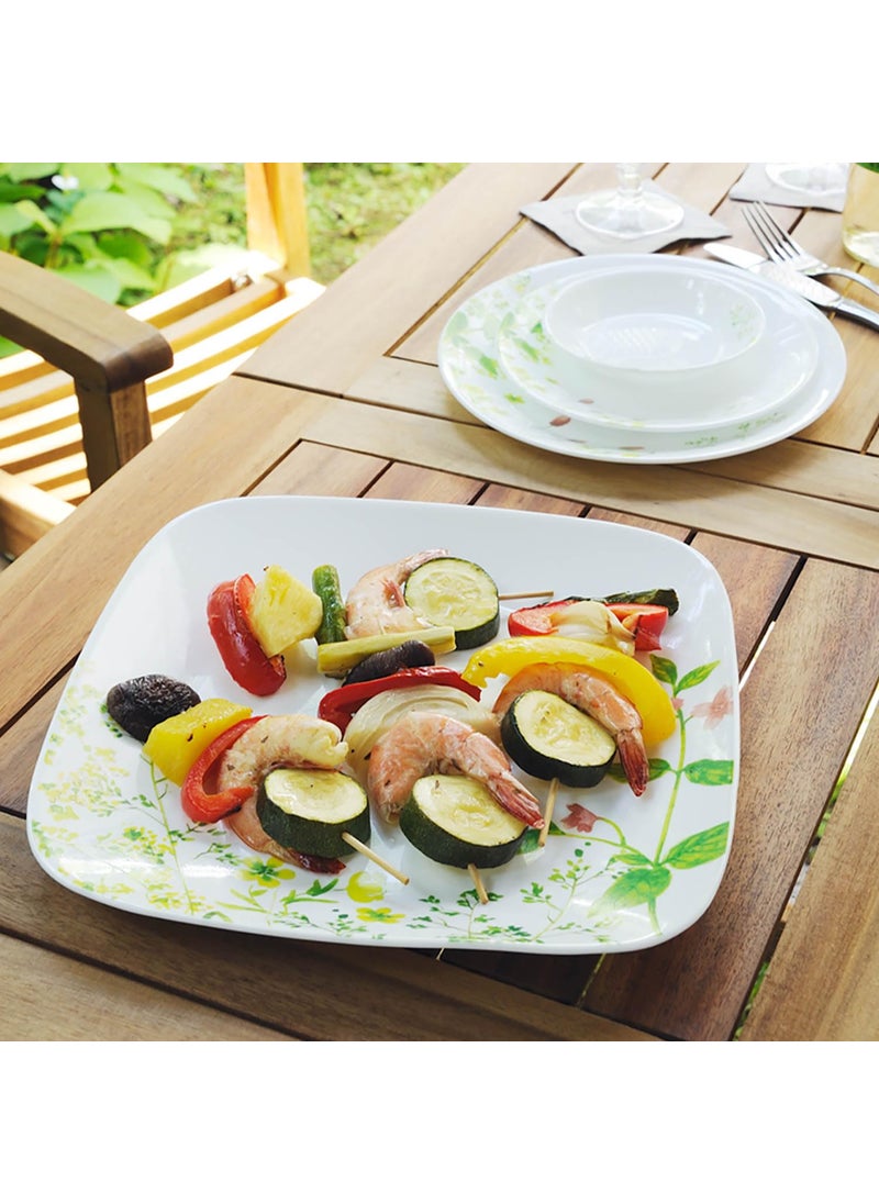 Corelle 21 Pc Square Round Dinner Set - Provence Garden
