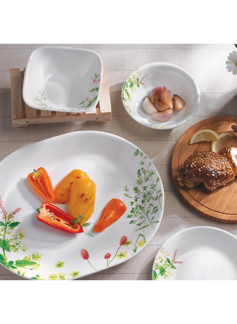 Corelle 21 Pc Square Round Dinner Set - Provence Garden
