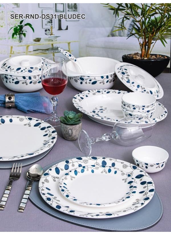 Servewell Dinner Set 31 Pc Rnd - Blue Decor