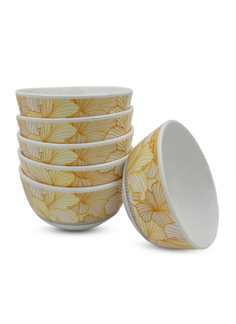 Superware | Pure Melamine | Katori Set – Flore 3.5” (6 nos.) | Stain Free, Glazed Finish