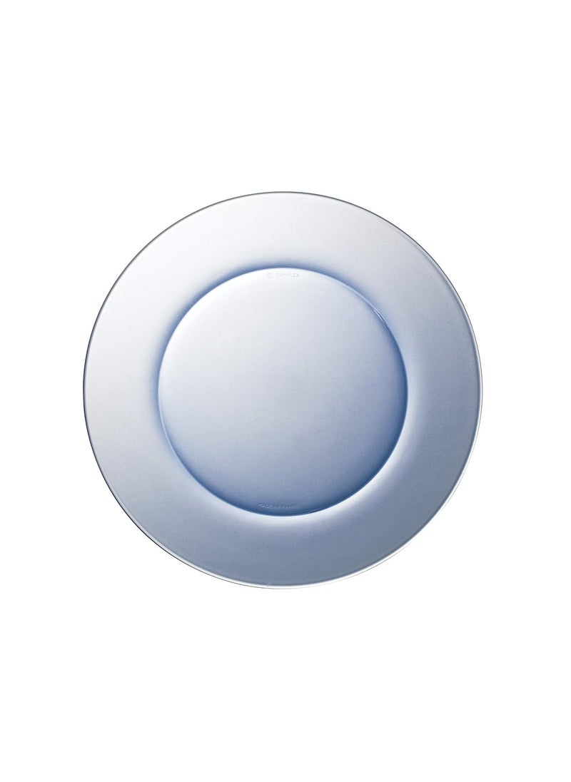 Duralex® LYS Marine Glass Plate 9.25 inch, Set of 6 Glass Plates | Microwave & Dishwasher Safe | for Dinning & Gifting | Ultra Scratch Resistant Tempered Glass