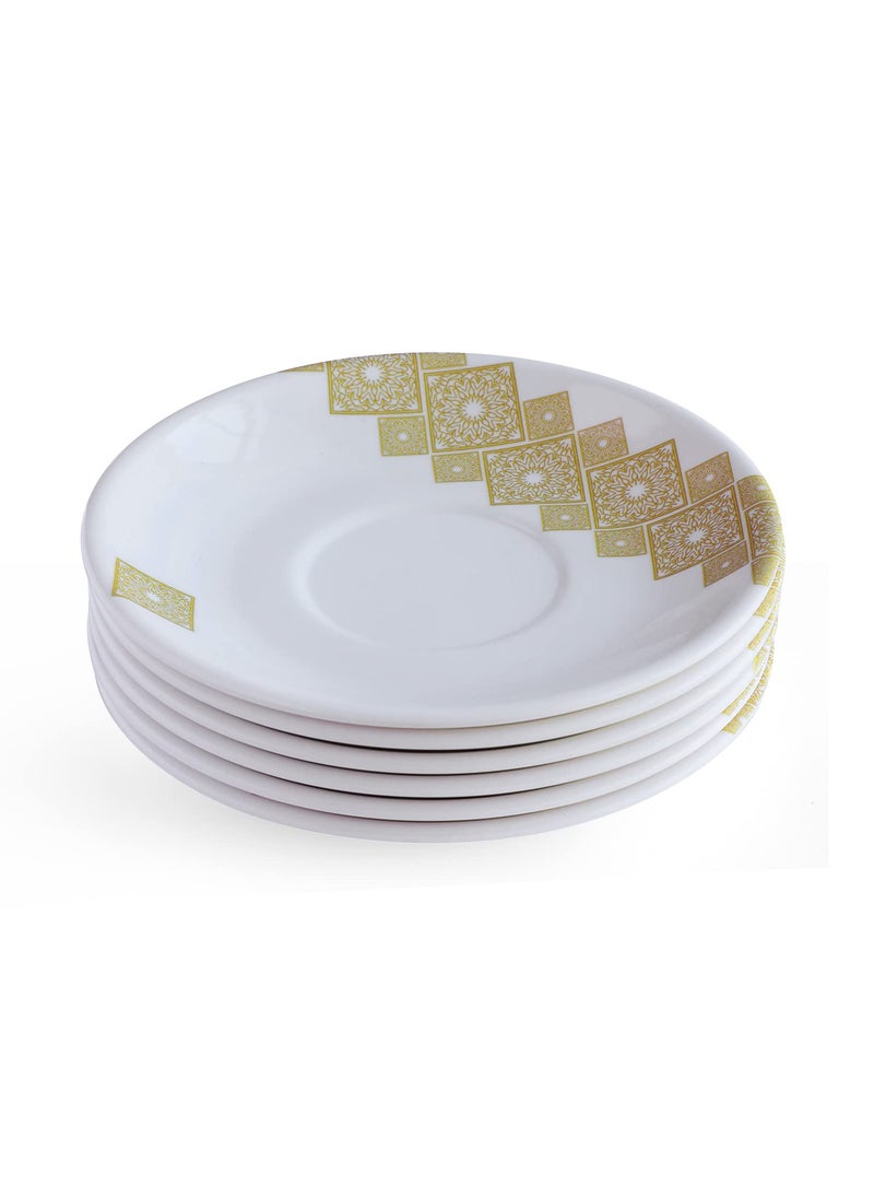 Superware | Food Grade Melamine | Soup Set – Golddeko (18 pcs.) | Dinnerware, Tableware, Stain Free, Glazed Finish