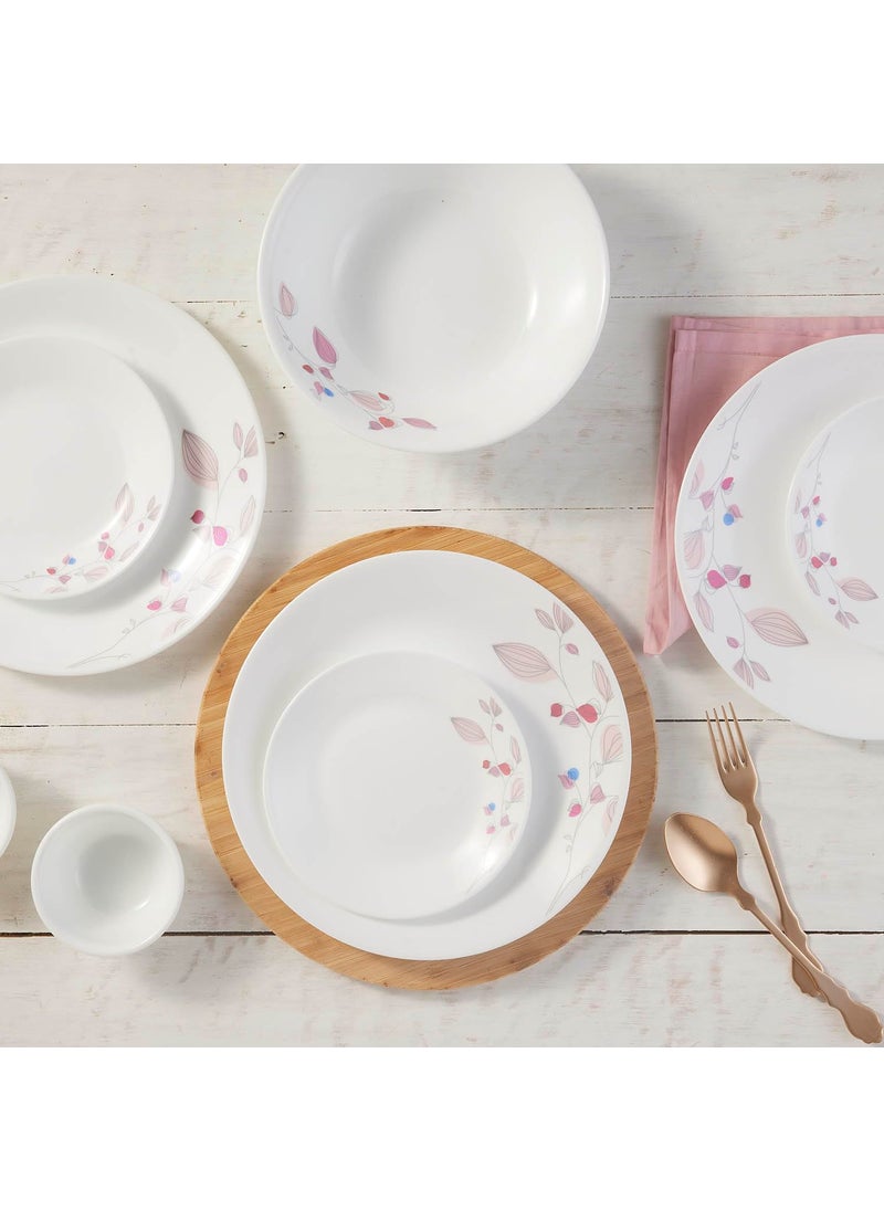Corelle Pink Breeze1-4 Pcs Bachelor Set (K) | for Family of 2| Break & Chip Resistant | Lightweight & Durable | Microwave & Dishwasher Safe