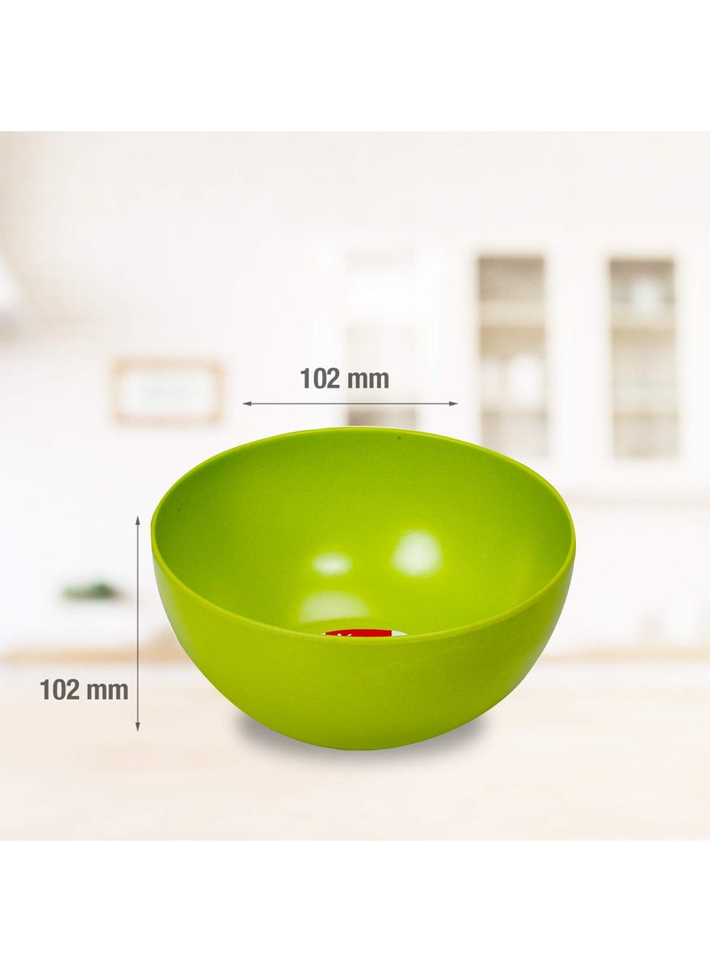 Decor EcoLite Bamboo Non Toxic Reusable Eco-Friendly Dinner Set for Couples - 4 Small Plates and 4 Bowls (Lime) - 8 Pieces