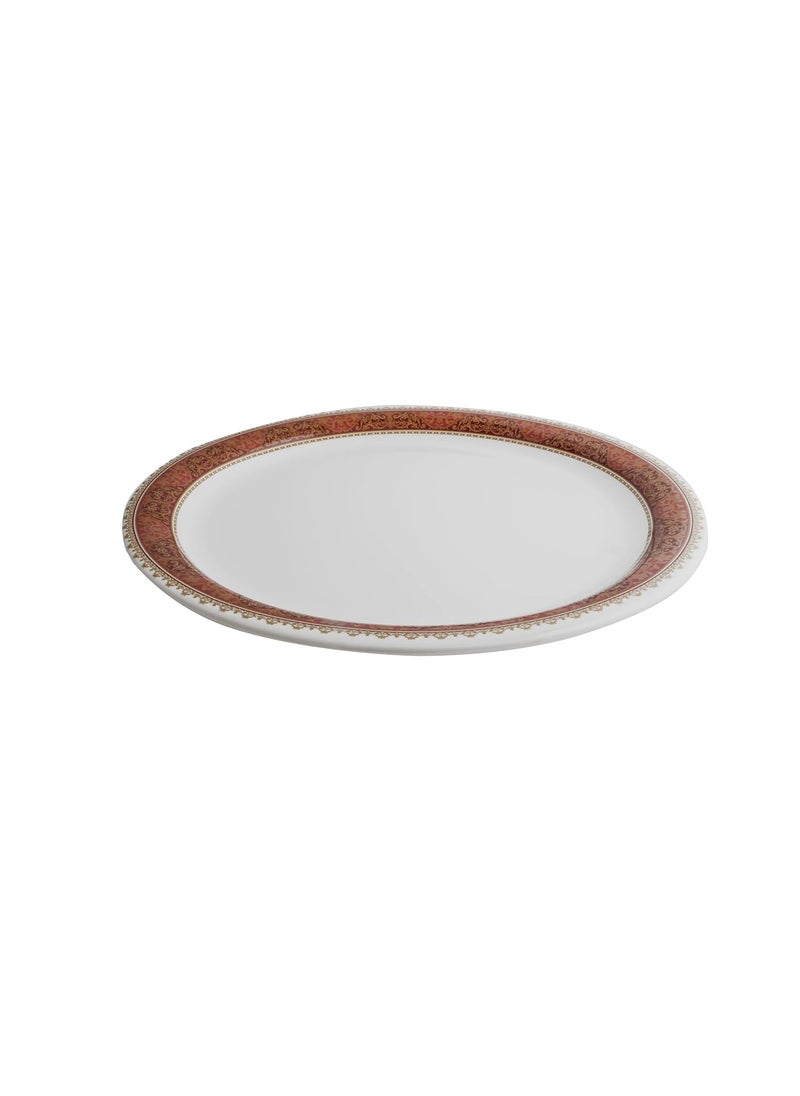 Superware | Food Grade Melamine | Dinner Plate Set – Hibiscus (12.5 inches, 6 nos.) | Dinnerware, Tableware, Stain Free, Glazed Finish