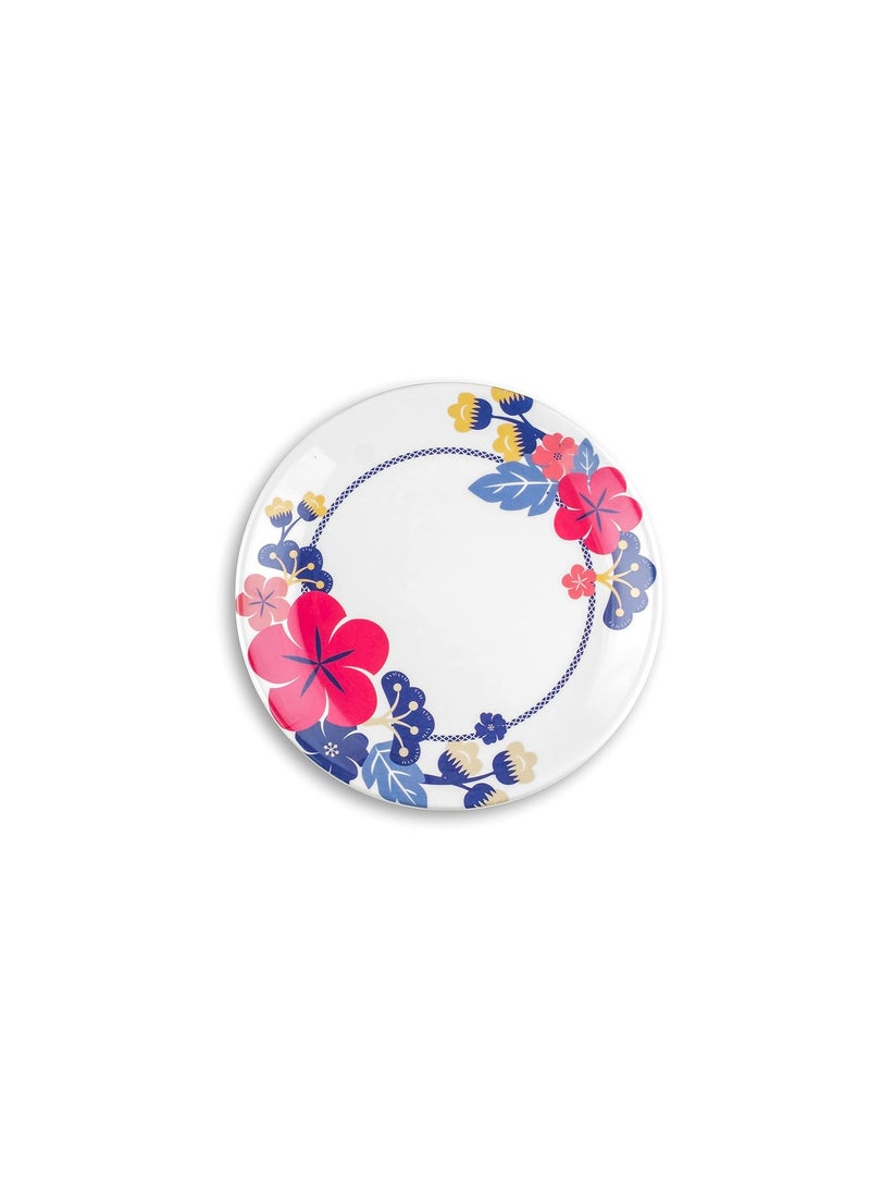 Superware | Food Grade Melamine | Dinner Plate Set – Hibiscus (12.5 inches, 6 nos.) | Dinnerware, Tableware, Stain Free, Glazed Finish