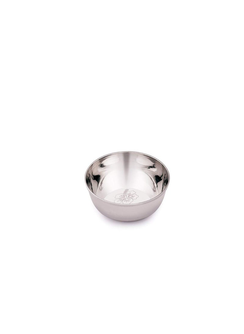 Coconut Stainless Steel (Heavy Guage) Platina Laser Engrave Design Dinner Set/Dinnerware - 6 Pieces