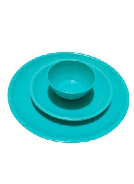 Everbuy® Microwave Safe Dinner Set - 9 Piece Round, Sea Green