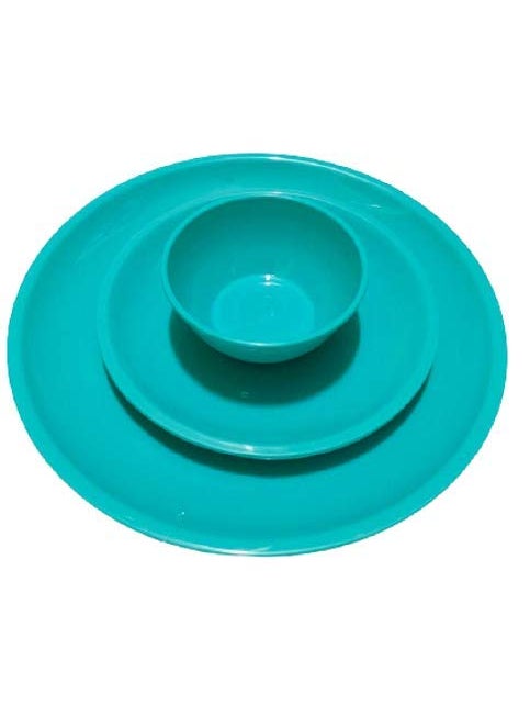 Everbuy® Microwave Safe Dinner Set - 9 Piece Round, Sea Green