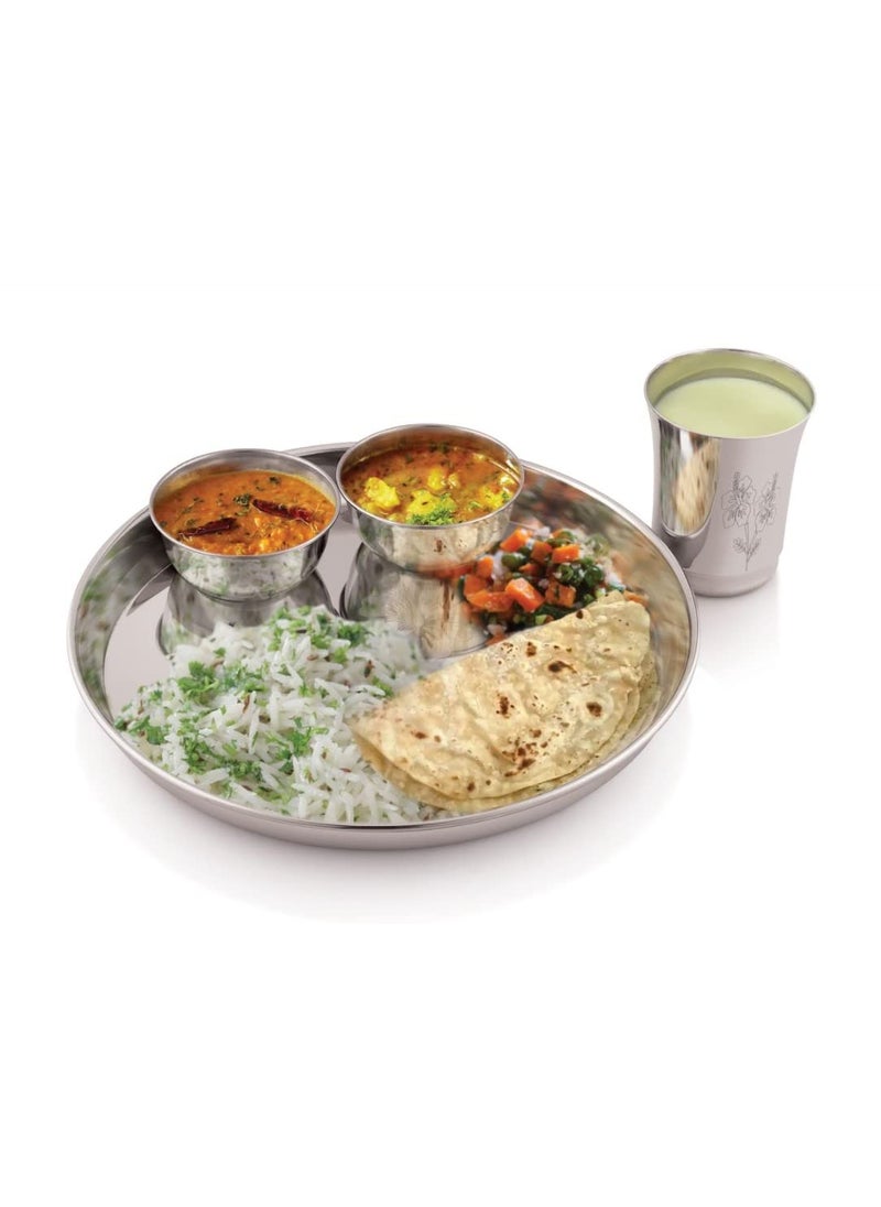 coconut Stainless Steel Laser Engrave Design Dinner Set/Dinnerware - 5 Pieces