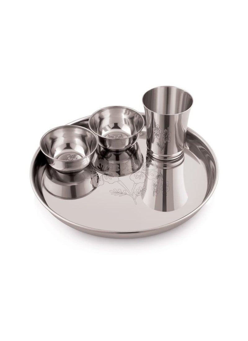 coconut Stainless Steel Laser Engrave Design Dinner Set/Dinnerware - 5 Pieces