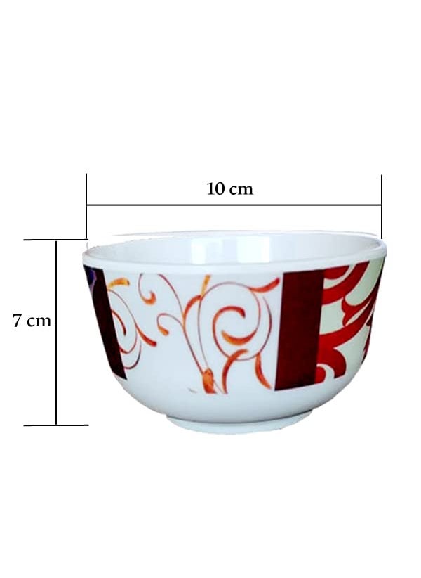 Best Buy Melamine Food Grade Soup Bowls with Solid Finishing Flower Designing - (Set of 6 Pieces).