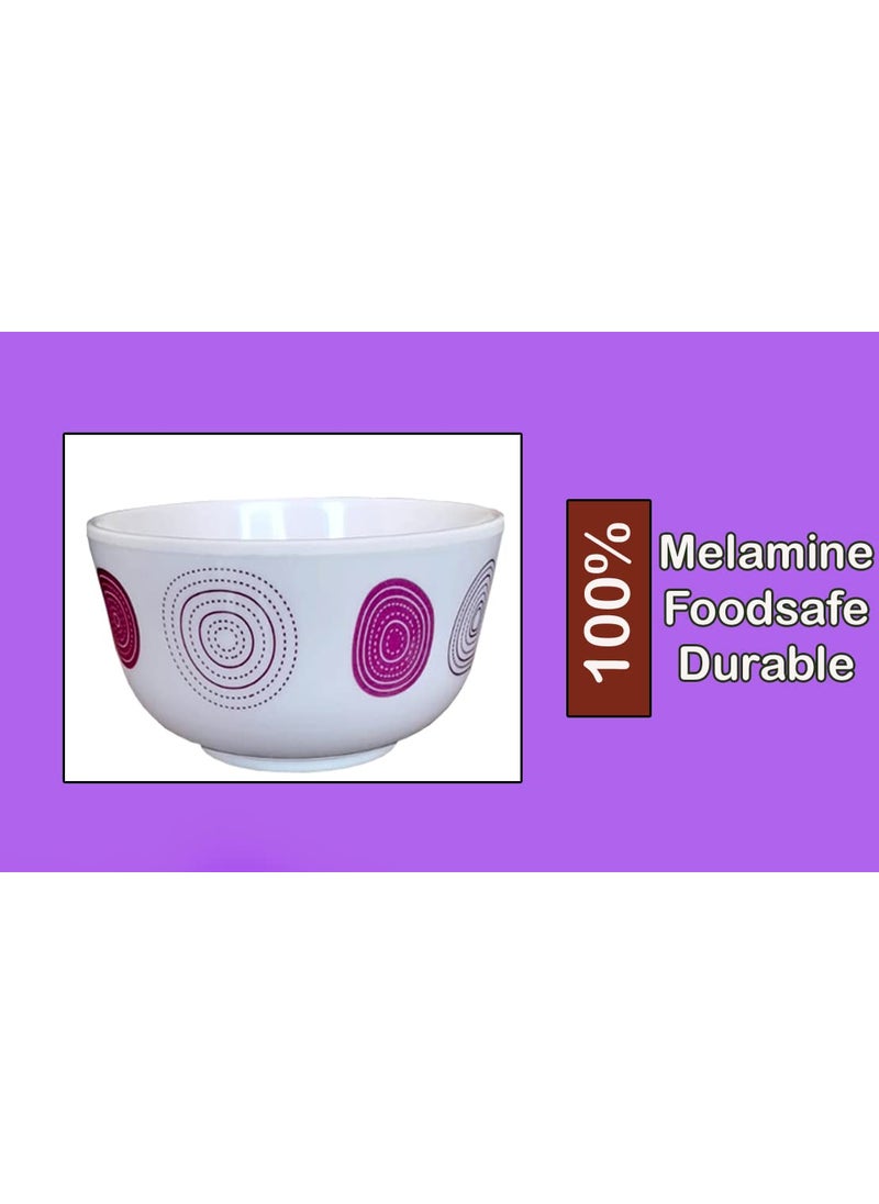 Best Buy Melamine Food Grade Soup Bowls with Solid Finishing Attract Designing - (Set of 6).